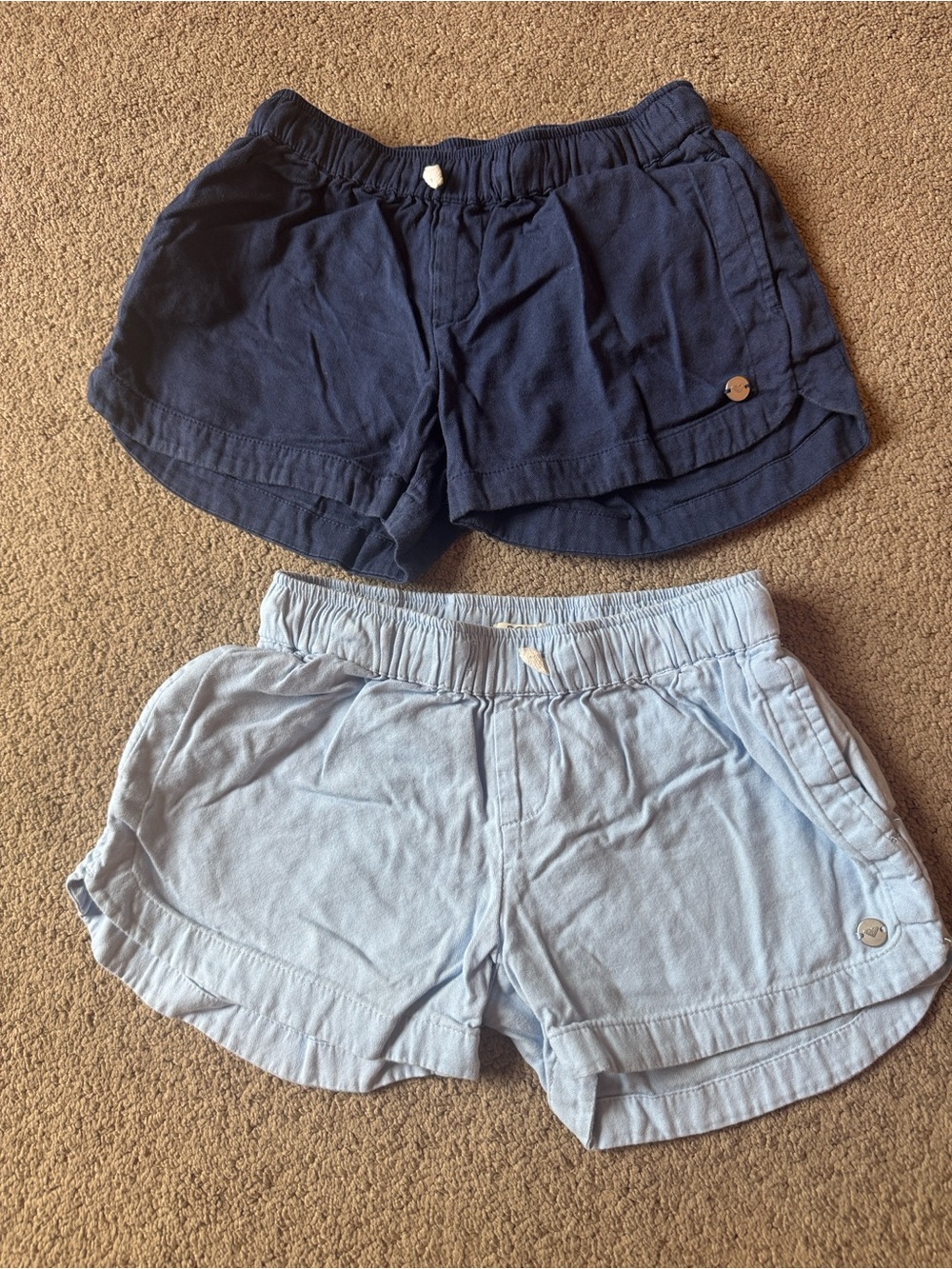 Roxy Women's Athletic Drawstring Shorts - Navy & Light Blue